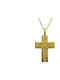 Damen Gold Byzantinisch Kreuz 14K mit Kette