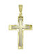 Herren Gold Kreuz 14K mit Kette