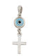 Al'Oro White Gold Cross 14K