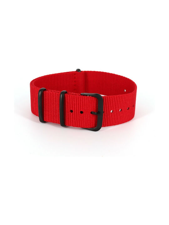 Vitopoulos Riemen aus Stoff Nato Rot 22mm