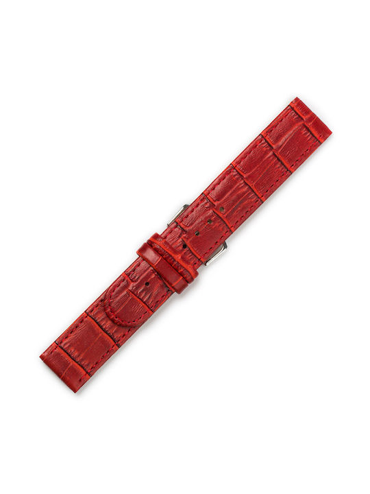 KOSTELO Leather Strap Red 18mm