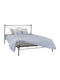 Luna Bett Doppel Metall Grau Für Matratze 140x190cm