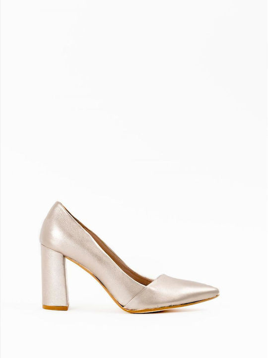 Paola Ferri Leder Pumps Goldene