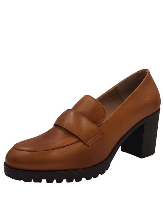 Yokono Anatomic Leather Tabac Brown Heels