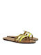 Sandale Casual Damă De Piele Galbene