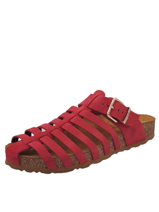 Yokono Анатомични Платформи Leather Women's Sandals Red