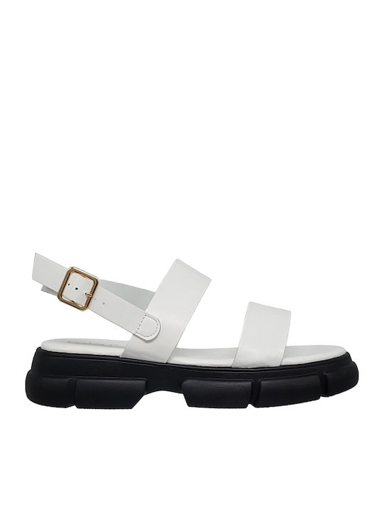 Women's Flat Sandals Flatforms in White Color