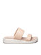 Women's Leather Platform Wedge Sandals Pink