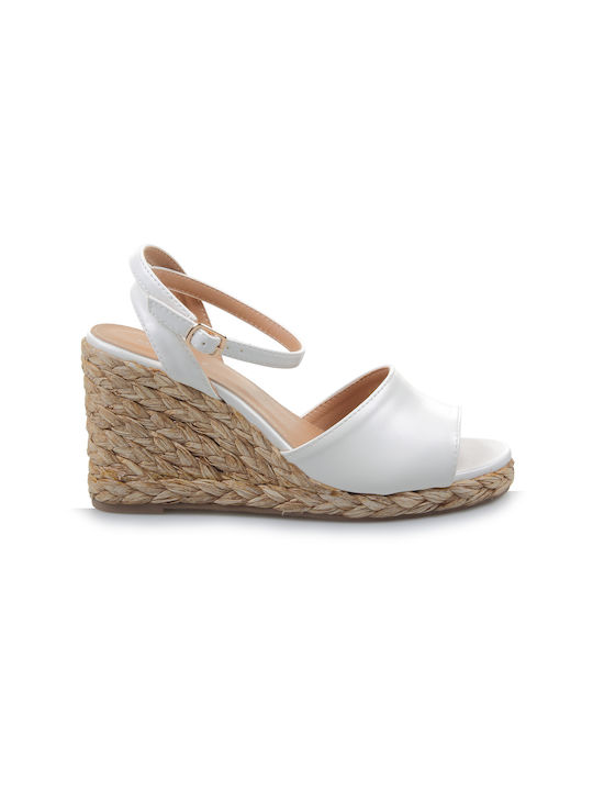 Fshoes Fshoes Women's Ankle Strap Platforms White