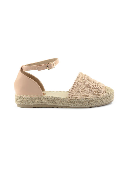 Fshoes Women's Knitted Espadrilles Pink