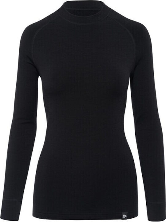 Thermowave Bluza termică pentru femei cu mâneci lungi Negru
