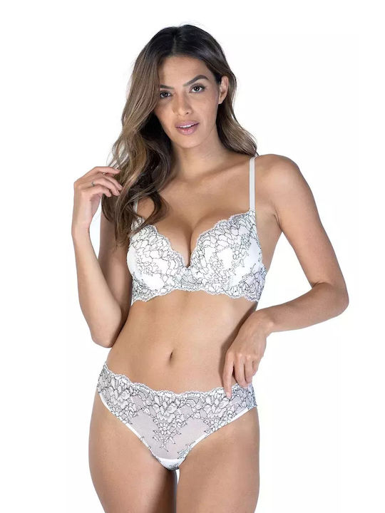 Bonatti Ajda Arabella P-22 Cotton Women's Brazil Seamless with Lace White