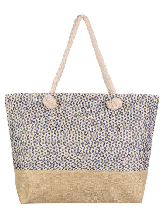 Aquablue Straw Beach Bag Blue