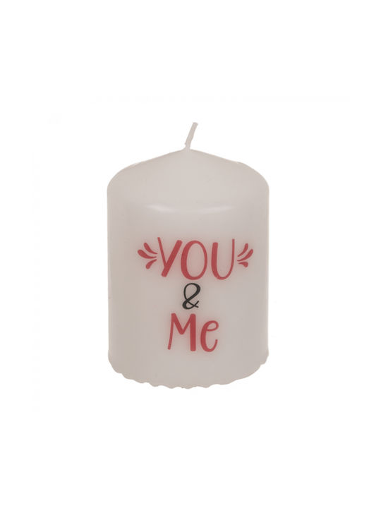 Decorative Candle You &amp Me White 1pcs