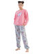 Vienetta Secret Set Top & Bottom Kids Winter Fleece Pyjamas Pink