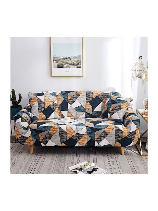 Factory Elastic Cover for Three Seater Sofa Multicolour 1pcs G2-ELSOCO-34134-3S-GEOMETRIC-OEM