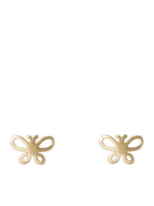 Καρφωτά Πεταλούδες από Χρυσό 14K Gold