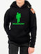 Kids Sweatshirt with Hood and Pockets Black Billie Eilish Stickman