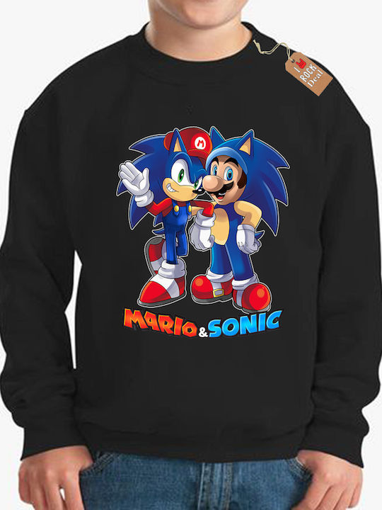 Kids Sweatshirt with Hood and Pockets Blue Super Mario & Sonic Kids