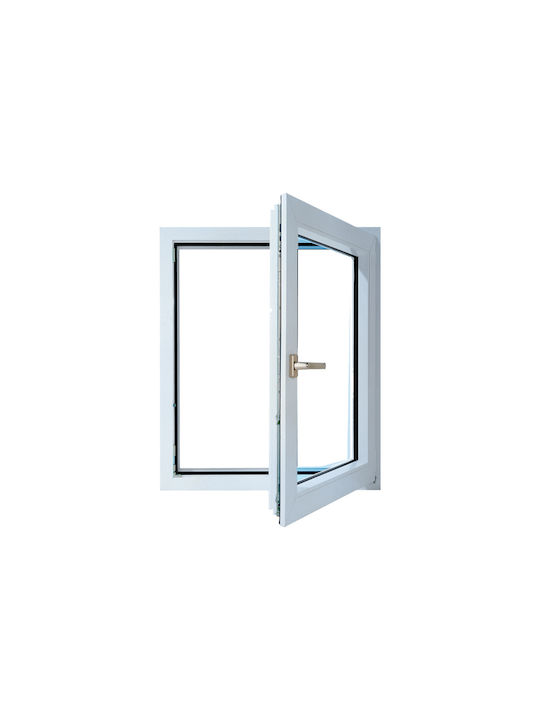 Elvial Hinged Window Aluminum W90xH100cm