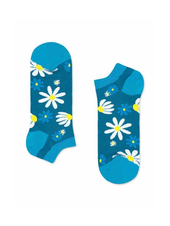 Axidwear Daisies Κάλτσες Γαλάζιες