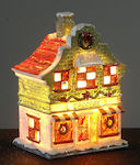 Illuminated Christmas Decorative Battery House Multicolour