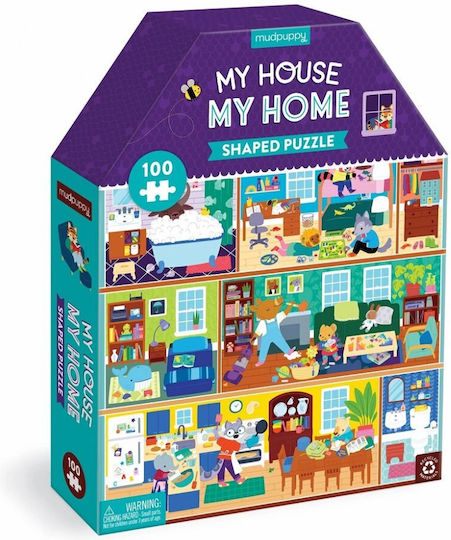 Kids Puzzle My House for 3+ years+ Years 100pcs Mudpuppy