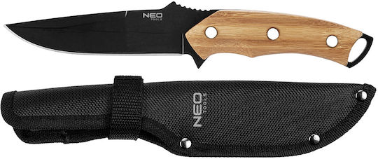 Neo Tools Knife Survival Brown with Blade made of Stainless Steel with Sheath