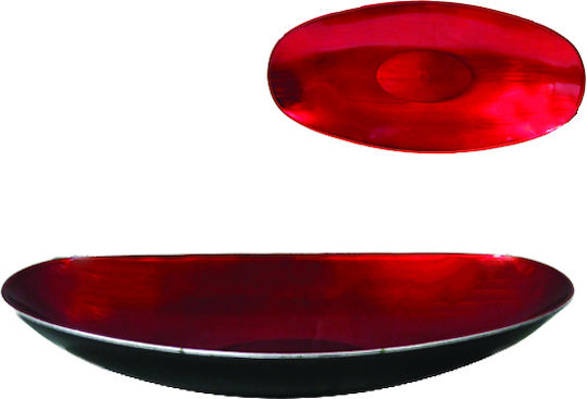 AGC Set Christmas Platters Plastic Red L41xW17xD6cm. 2pcs