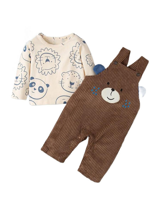 TakTakBaby Kids Set with Pants Winter 2pcs Brown