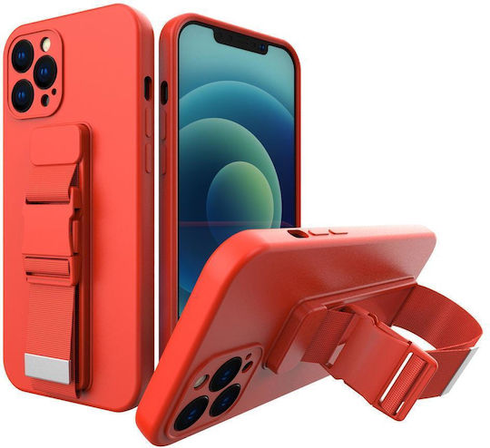 Seil Rückseite Umschlag Silikon 1mm mit Nackenriemen Rote (Galaxy A53)