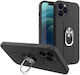 Finger Grip Back Cover Σιλικόνης Μαύρο (Galaxy S21+ 5G)