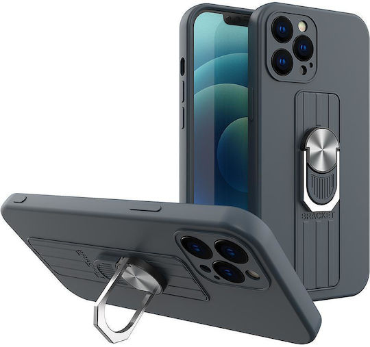 Finger Grip Back Cover Silicone Blue (Galaxy S21+)