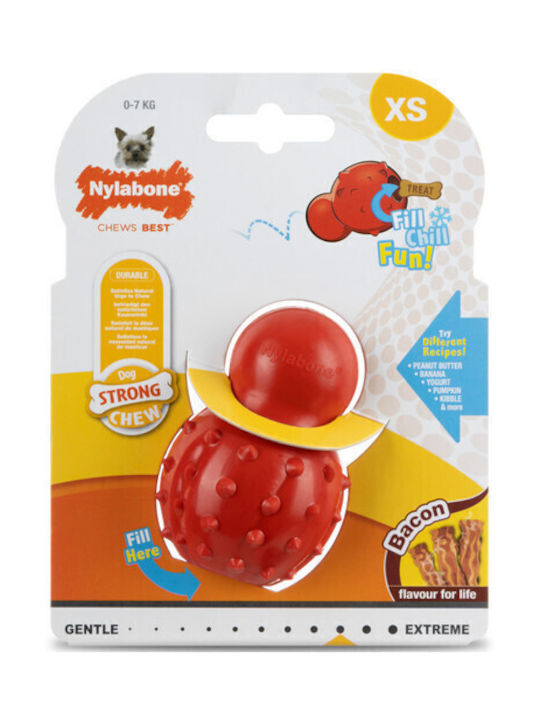 Nylabone Bone Toy Dog Chewable made of Rubber with Flavor Bacon Large