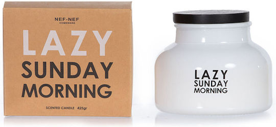 Nef-Nef Homeware Αρωματικό Κερί Lazy Sunday Morning σε Βάζο Λευκό 425gr