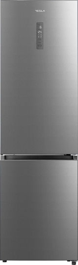 Tesla Combină frigorifică 378lt NoFrost Î201xL59.5xA66cm. Inox RC3800FMX