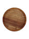 JK Home Decoration Wooden Decorative Platter Brown 25.4x25.4x2.5cm