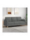 Dreisitzer Sofa Dunkles Grau 198x77x80cm
