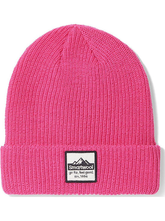 Beanie Unisex Σκούφος Πλεκτός σε Ροζ χρώμα
