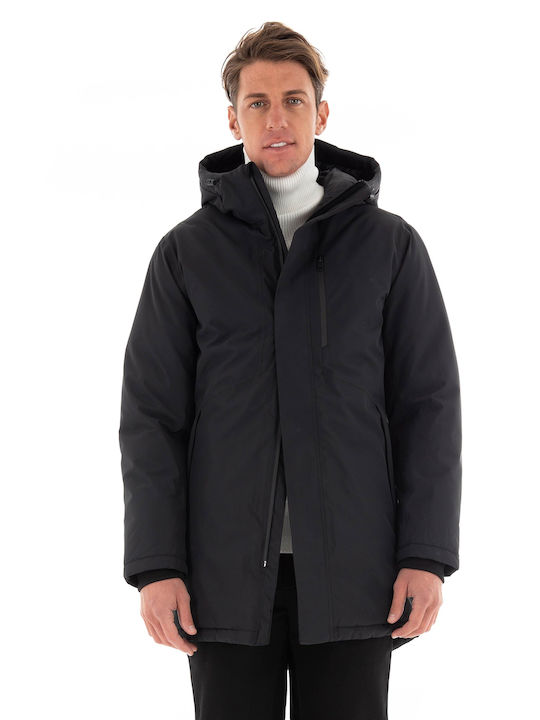 Jack & Jones Men's Winter Parka Jacket Black