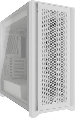 Corsair 5000D Core Airflow Gaming Midi Tower Computer Case with Window Panel White