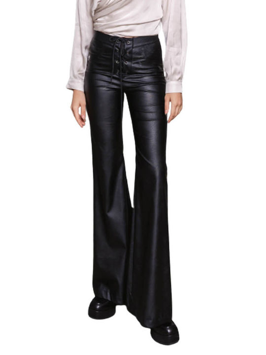 Collectiva Noir Women's Leather Trousers Black