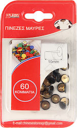 Tpster Set of 60 Pushpins 10mm 25970 Tpster Set of 60 Pushpins 10mm 25970