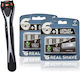 Realshave Λαβή και Ανταλλακτικές Κεφαλές με 6 Λεπίδες για Ευαίσθητες Επιδερμίδες 8τμχ
