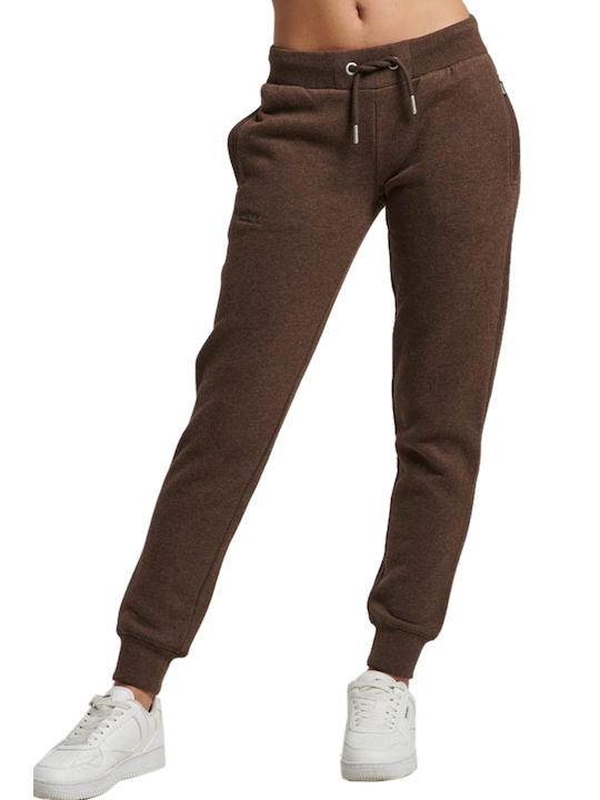 Superdry Essential Logo Women's Sweatpants Brown