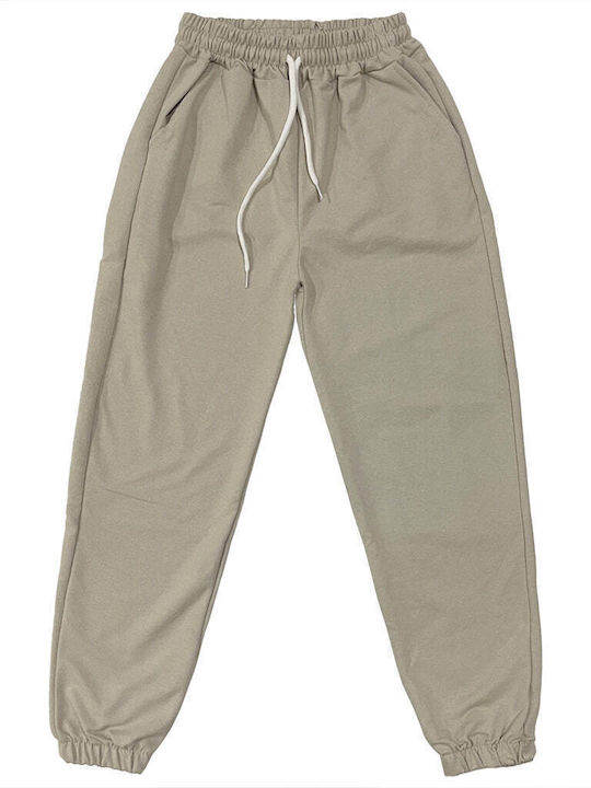 Ustyle Women's Jogger Sweatpants Beige