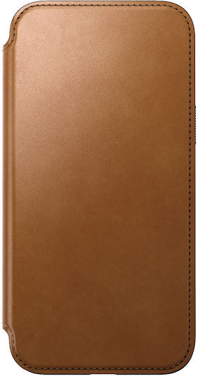 Nomad Modern Folio Brieftasche Leder 0.75mm Braun (iPhone 15 Pro Max)