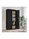 Kleiderschrank Büro Black 90x40x180cm