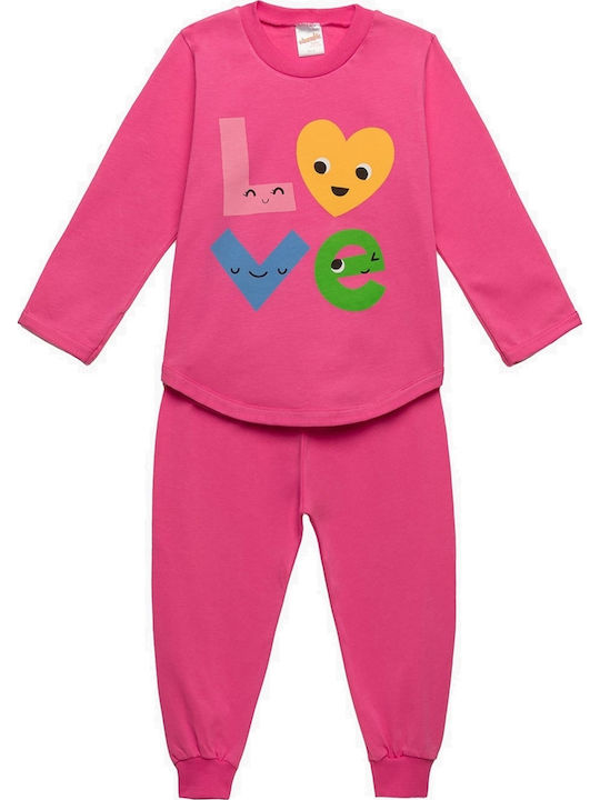 Minerva Kids' Pajamas Winter Fuchsia Sleep Happy Love