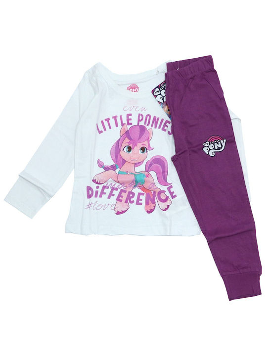 Hasbro Set Top & Bottom Kids Cotton Pyjamas Purple